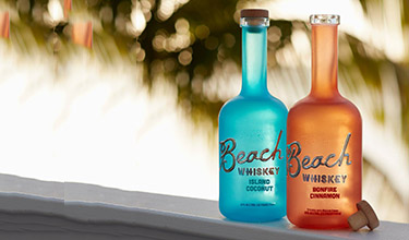 750ml Beach Whiskey Custom Glass Bottle