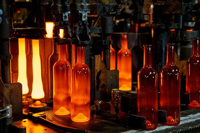 A glass bottle production process