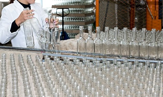 Quality of glass bottles in production