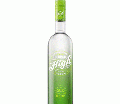 Green Fade Spraying Glass Bottle for Vodka