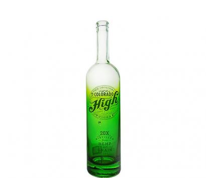 750ml Glass Bottle with Spraying and Decal