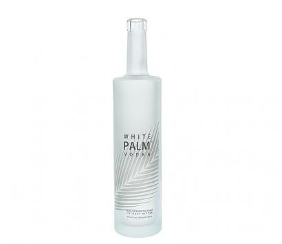 750ml Vodka Glass Bottle with Frosting Decoration