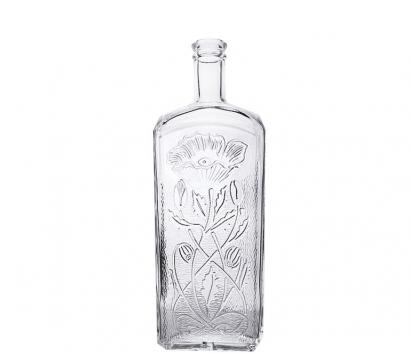 Glass Bottle with Emboss Effect