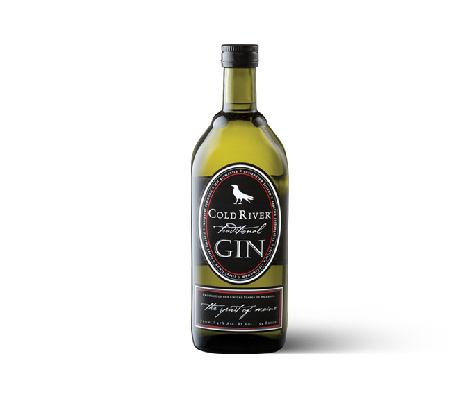 750ml Cold River Gin Glass Bottle