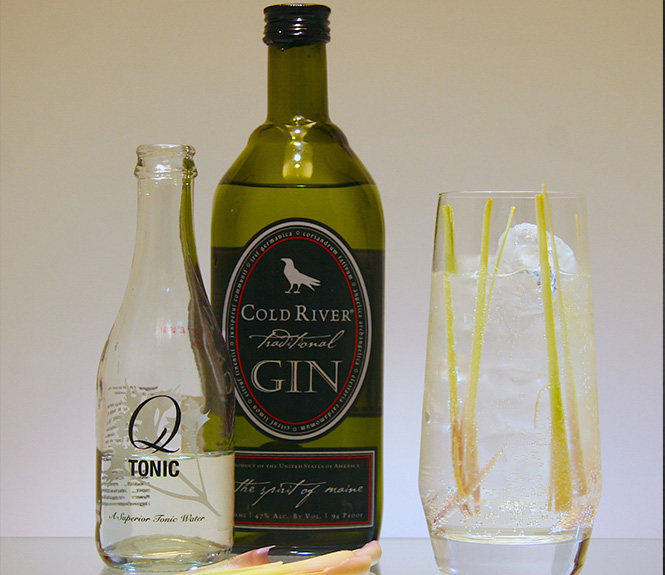 750ml Cold River Gin Glass Bottle